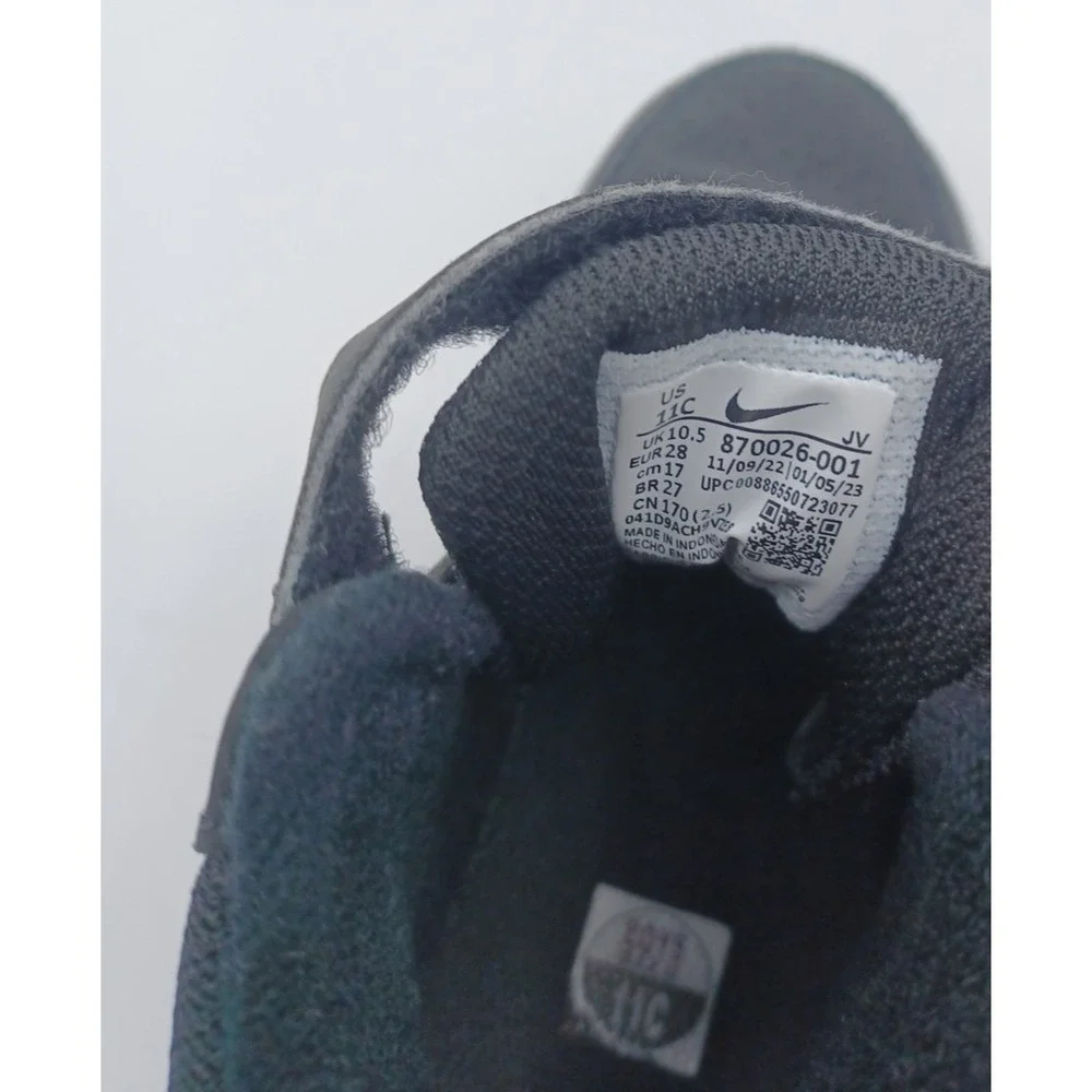 Nike‎ Court Borough Mid Trainers 11 C 'Triple Black' - Nike - 870026 001